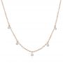 18k Rose Gold 18k Rose Gold Floating Diamond Necklace - Three-Quarter View -  106507 - Thumbnail