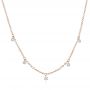 14k Rose Gold 14k Rose Gold Floating Diamond Necklace - Three-Quarter View -  106507 - Thumbnail