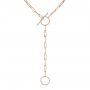 14k Rose Gold 14k Rose Gold Floating Diamond Necklace - Three-Quarter View -  106515 - Thumbnail