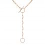 18k Rose Gold 18k Rose Gold Floating Diamond Necklace - Three-Quarter View -  106515 - Thumbnail