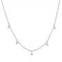 14k White Gold 14k White Gold Floating Diamond Necklace - Three-Quarter View -  106507 - Thumbnail