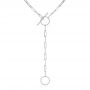  Platinum Platinum Floating Diamond Necklace - Three-Quarter View -  106515 - Thumbnail