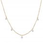 14k Yellow Gold 14k Yellow Gold Floating Diamond Necklace - Three-Quarter View -  106507 - Thumbnail