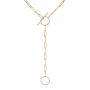 14k Yellow Gold 14k Yellow Gold Floating Diamond Necklace - Three-Quarter View -  106515 - Thumbnail