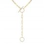 18k Yellow Gold 18k Yellow Gold Floating Diamond Necklace - Three-Quarter View -  106515 - Thumbnail