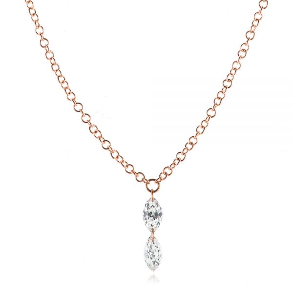 Floating Marquise Diamond Necklace - Image