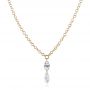 14k Yellow Gold 14k Yellow Gold Floating Marquise Diamond Necklace - Three-Quarter View -  106994 - Thumbnail