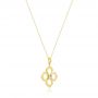 Floral Diamond Pendant - Flat View -  107251 - Thumbnail