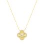 Fluted Clover Diamond Necklace