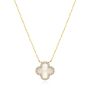 Fluted Clover Diamond Necklace