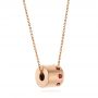 18k Rose Gold 18k Rose Gold Fortuna Slide Necklace With Orange Sapphires - Flat View -  105818 - Thumbnail