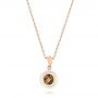 18k Rose Gold 18k Rose Gold Fresh Carved White Pearl Pendant - Three-Quarter View -  103253 - Thumbnail