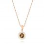 18k Rose Gold 18k Rose Gold Fresh Carved White Pearl Pendant - Three-Quarter View -  103253 - Thumbnail