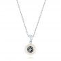 14k White Gold Fresh Carved White Pearl Pendant