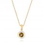 18k Yellow Gold 18k Yellow Gold Fresh Carved White Pearl Pendant - Three-Quarter View -  103253 - Thumbnail