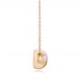 18k Rose Gold 18k Rose Gold Fresh Peach Pearl And Diamond Pendant - Side View -  101120 - Thumbnail