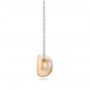 18k White Gold 18k White Gold Fresh Peach Pearl And Diamond Pendant - Side View -  101120 - Thumbnail