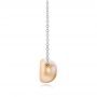  Platinum Platinum Fresh Peach Pearl And Diamond Pendant - Side View -  101120 - Thumbnail