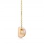 14k Yellow Gold Fresh Peach Pearl And Diamond Pendant - Side View -  101120 - Thumbnail