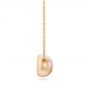 18k Yellow Gold 18k Yellow Gold Fresh Peach Pearl And Diamond Pendant - Side View -  101120 - Thumbnail