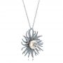  Platinum Platinum Fresh White Pearl And Diamond Pendant - Flat View -  101119 - Thumbnail