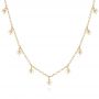 14k Yellow Gold Freshwater Cultured Pearl Necklace - Three-Quarter View -  106153 - Thumbnail