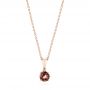 18k Rose Gold 18k Rose Gold Garnet Pendant - Three-Quarter View -  103710 - Thumbnail