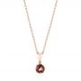 14k Rose Gold 14k Rose Gold Garnet Pendant - Three-Quarter View -  103710 - Thumbnail