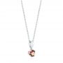 14k White Gold 14k White Gold Garnet Pendant - Front View -  103710 - Thumbnail