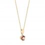 14k Yellow Gold Garnet Pendant - Front View -  103710 - Thumbnail