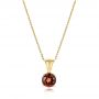 18k Yellow Gold 18k Yellow Gold Garnet Pendant - Three-Quarter View -  100964 - Thumbnail