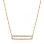 18k Rose Gold 18k Rose Gold Geometric Diamond Necklace - Three-Quarter View -  104359 - Thumbnail
