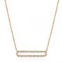 18k Rose Gold 18k Rose Gold Geometric Diamond Necklace - Three-Quarter View -  104359 - Thumbnail
