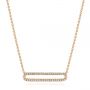 14k Rose Gold 14k Rose Gold Geometric Diamond Necklace - Three-Quarter View -  104359 - Thumbnail