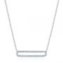  Platinum Platinum Geometric Diamond Necklace - Three-Quarter View -  104359 - Thumbnail