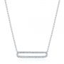 18k White Gold 18k White Gold Geometric Diamond Necklace - Three-Quarter View -  104359 - Thumbnail