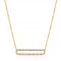 14k Yellow Gold Geometric Diamond Necklace - Three-Quarter View -  104359 - Thumbnail
