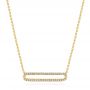 18k Yellow Gold 18k Yellow Gold Geometric Diamond Necklace - Three-Quarter View -  104359 - Thumbnail