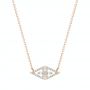 14k Rose Gold 14k Rose Gold Geometric Diamond Triangle Pendant - Three-Quarter View -  107092 - Thumbnail