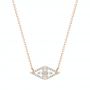 14k Rose Gold 14k Rose Gold Geometric Diamond Triangle Pendant - Three-Quarter View -  107092 - Thumbnail