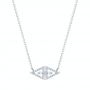  Platinum Platinum Geometric Diamond Triangle Pendant - Three-Quarter View -  107092 - Thumbnail