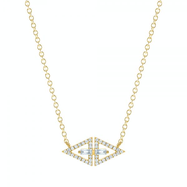 Geometric Diamond Triangle Pendant - Image