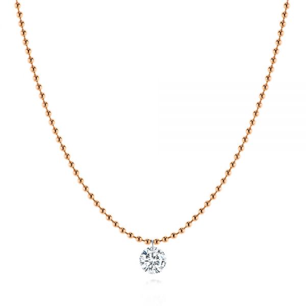 Gold Ball Chain Diamond Necklace - Image