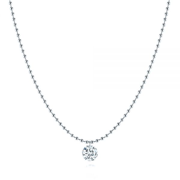 Gold Ball Chain Diamond Necklace - Image