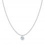 18k White Gold 18k White Gold Ball Chain Diamond Necklace - Three-Quarter View -  106693 - Thumbnail