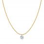 18k Yellow Gold 18k Yellow Gold Ball Chain Diamond Necklace - Three-Quarter View -  106693 - Thumbnail