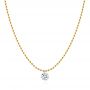  Yellow Gold Yellow Gold Ball Chain Diamond Necklace - Three-Quarter View -  106693 - Thumbnail