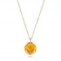 18k Rose Gold 18k Rose Gold En Pearl Tulip Pendant - Three-Quarter View -  103247 - Thumbnail