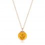 14k Rose Gold 14k Rose Gold En Pearl Tulip Pendant - Three-Quarter View -  103247 - Thumbnail