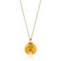 14k Yellow Gold En Pearl Tulip Pendant - Flat View -  103247 - Thumbnail